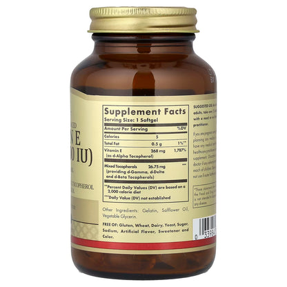 Solgar, Vitamin E, Naturally Sourced, 100 Softgels