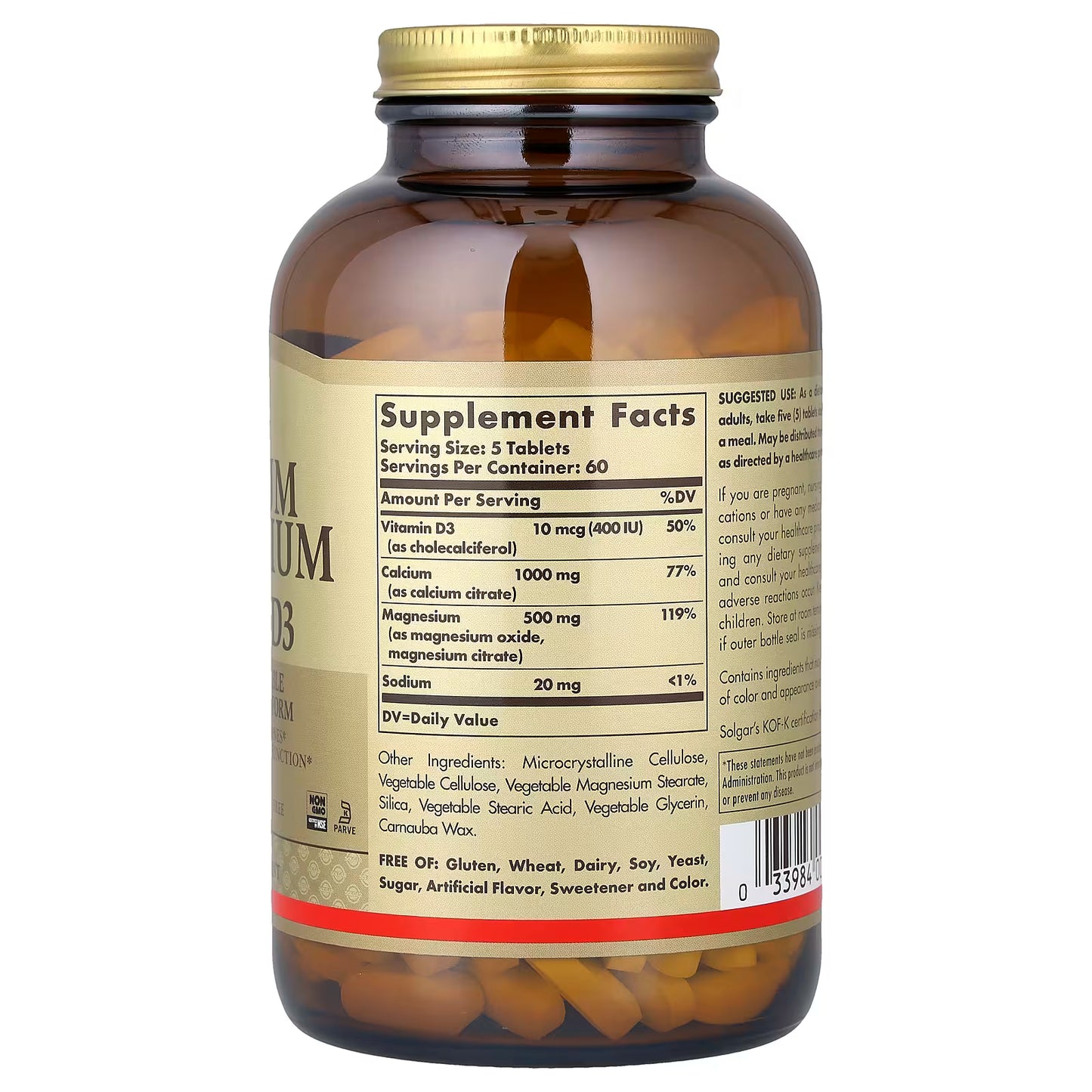 Solgar, Calcium Magnesium with Vitamin D3, 300 Tablets
