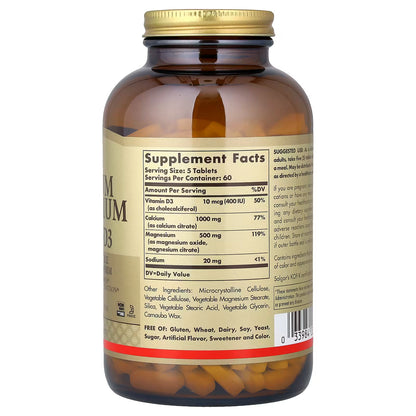 Solgar, Calcium Magnesium with Vitamin D3, 300 Tablets