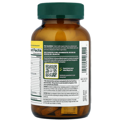 MegaFood, Women's Advanced Multivitamin, 120 Tablets