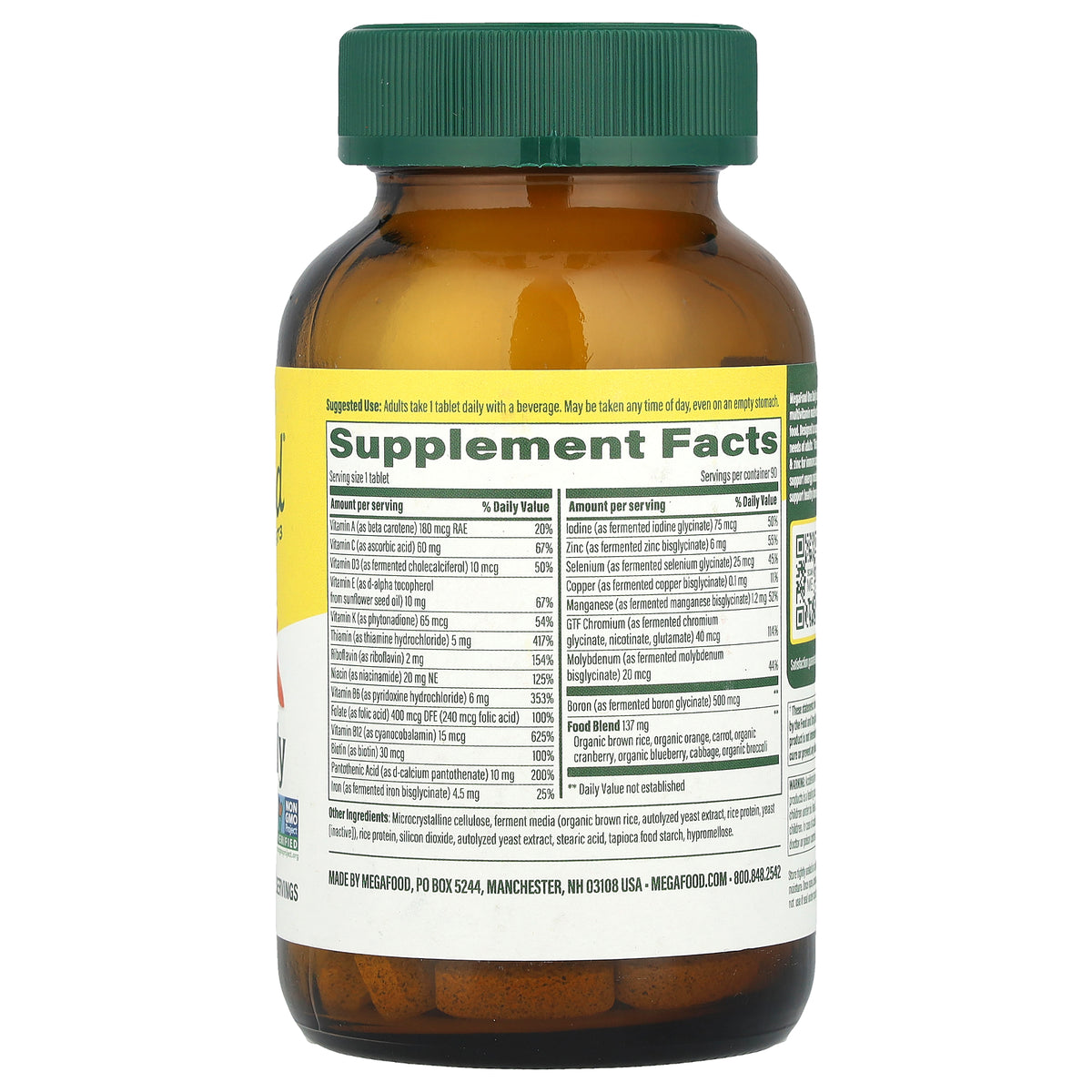 MegaFood, One Daily Multivitamin, 90 Tablets