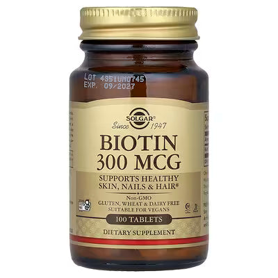 Solgar, Biotin, 300 mcg, 100 Tablets
