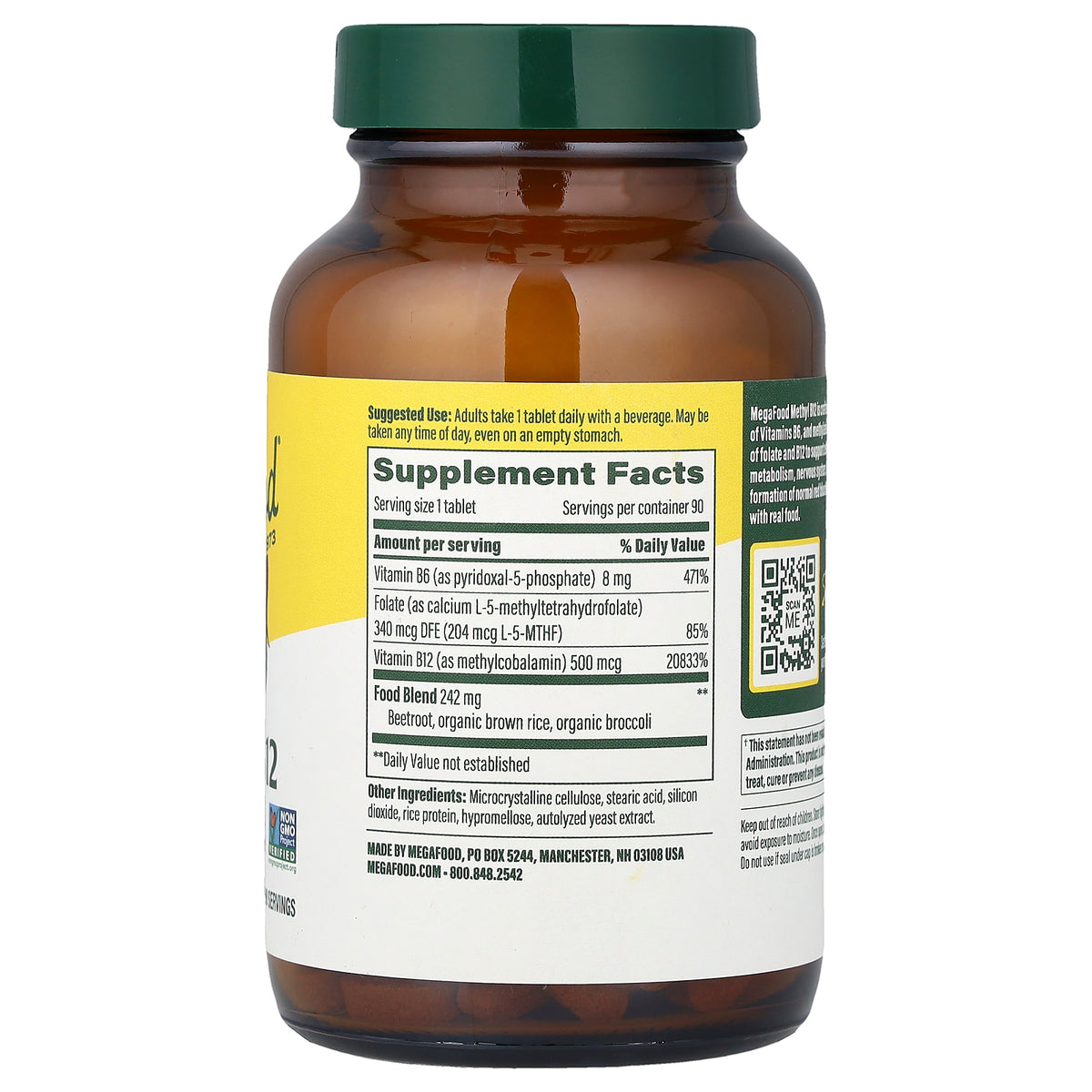 MegaFood, Methyl B12, 90 Mini Tablets