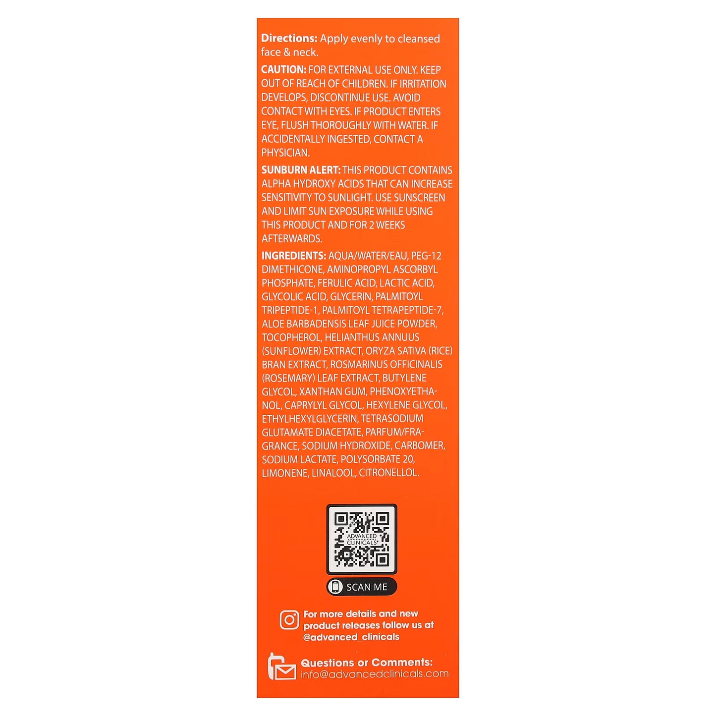 Advanced Clinicals, Vitamin C Brightening Serum, 1.75 fl oz (52 ml)