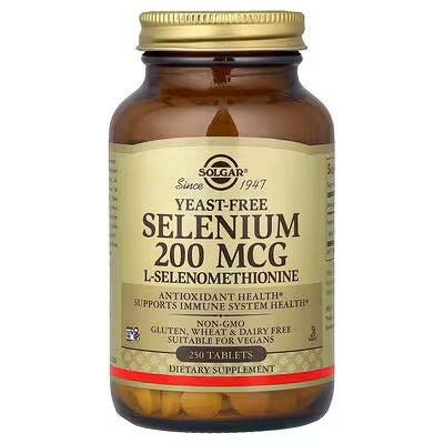 Solgar, Selenium, Yeast-Free, 200 mcg, 250 Tablets