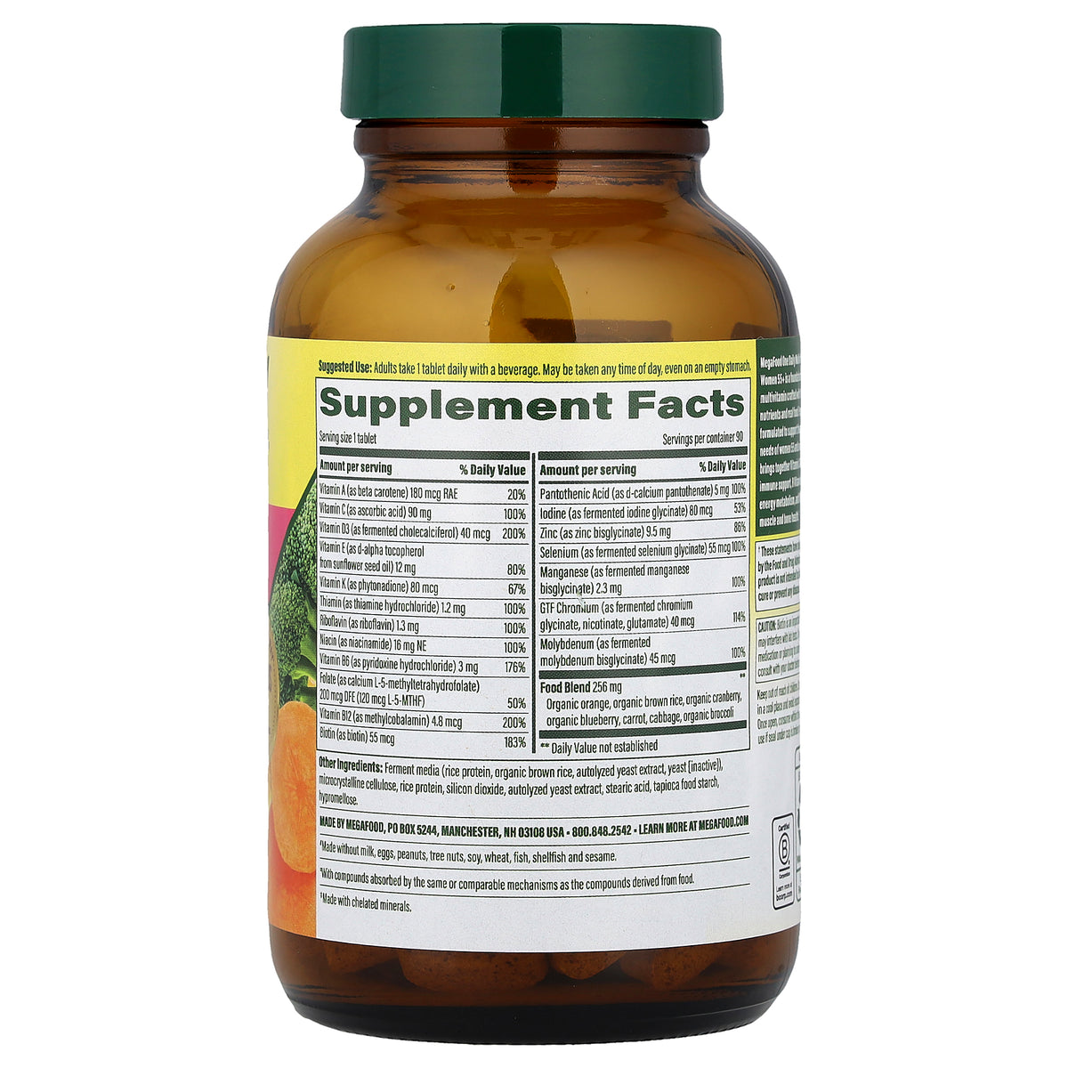 MegaFood, One Daily Multivitamin, For Women 55+, 90 Tablets