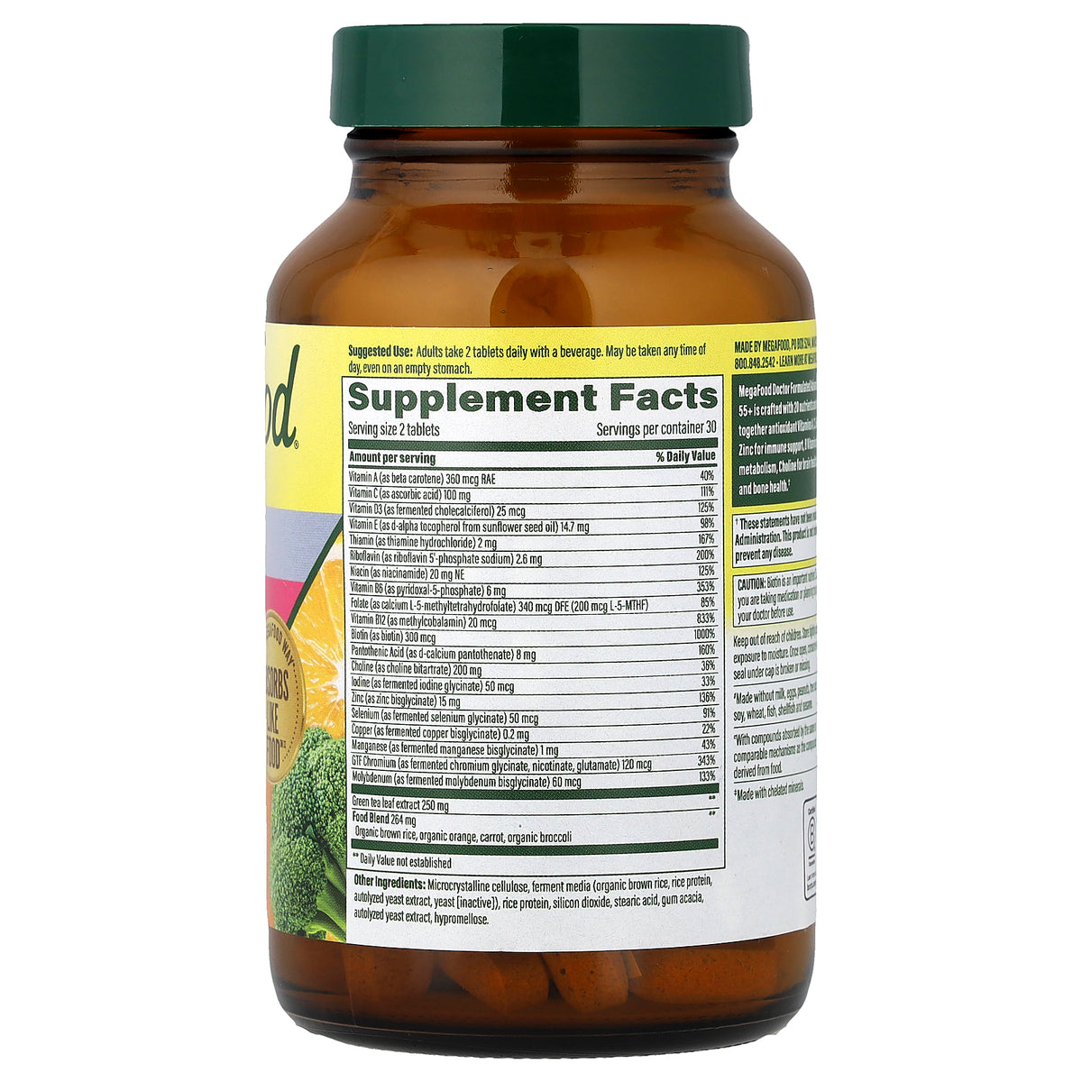 MegaFood, Advanced Multivitamin, For Women's 55+ , 60 Tablets