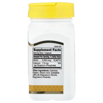 21st Century, Biotin, 5,000 mcg, 110 Capsules