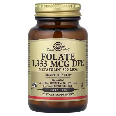 Solgar, Folate, 1,333 mcg DFE, 100 Tablets