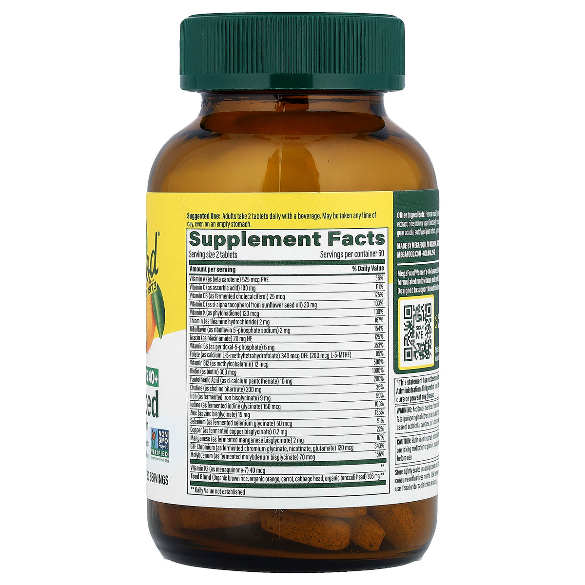 MegaFood, Women's 40+ Advanced Multivitamin, 120 Tablets