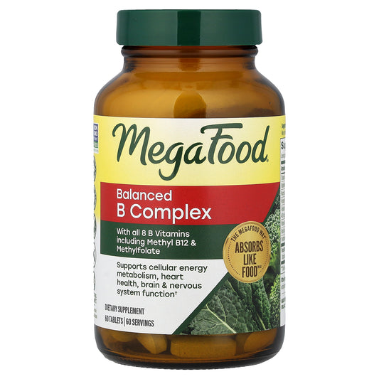 MegaFood, Balanced B Complex, 60 Tablets