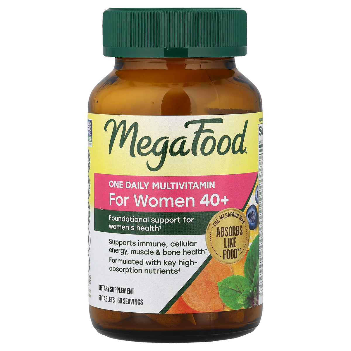 MegaFood, One Daily Multivitamin, For Women 40+, 60 Tablets