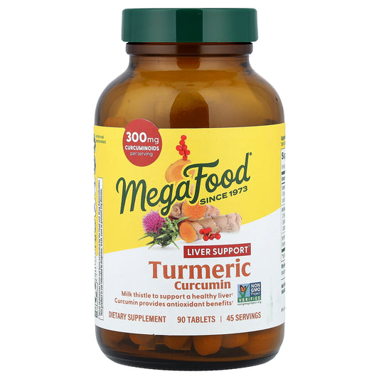 MegaFood, Turmeric Curcumin, Liver Support, 90 Tablets
