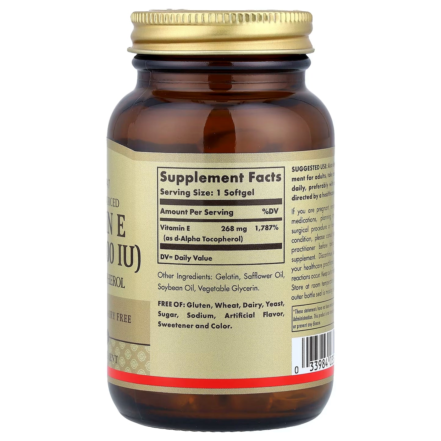 Solgar, Vitamin E, 268 mg (400 IU), 100 Softgels