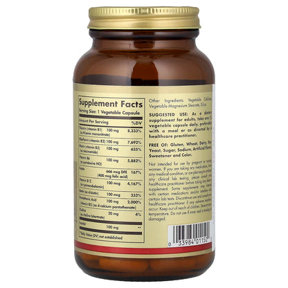 Solgar, B-Complex "100", 100 Vegetable Capsules
