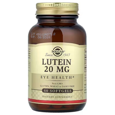 Solgar, Lutein, 20 mg, 60 Softgels