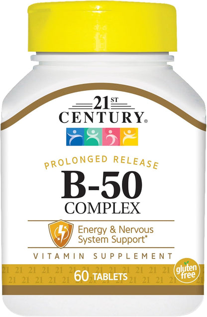 21st Century, B-50 Complex, Prolonged Release, 60 Tablets