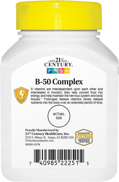 21st Century, B-50 Complex, Prolonged Release, 60 Tablets