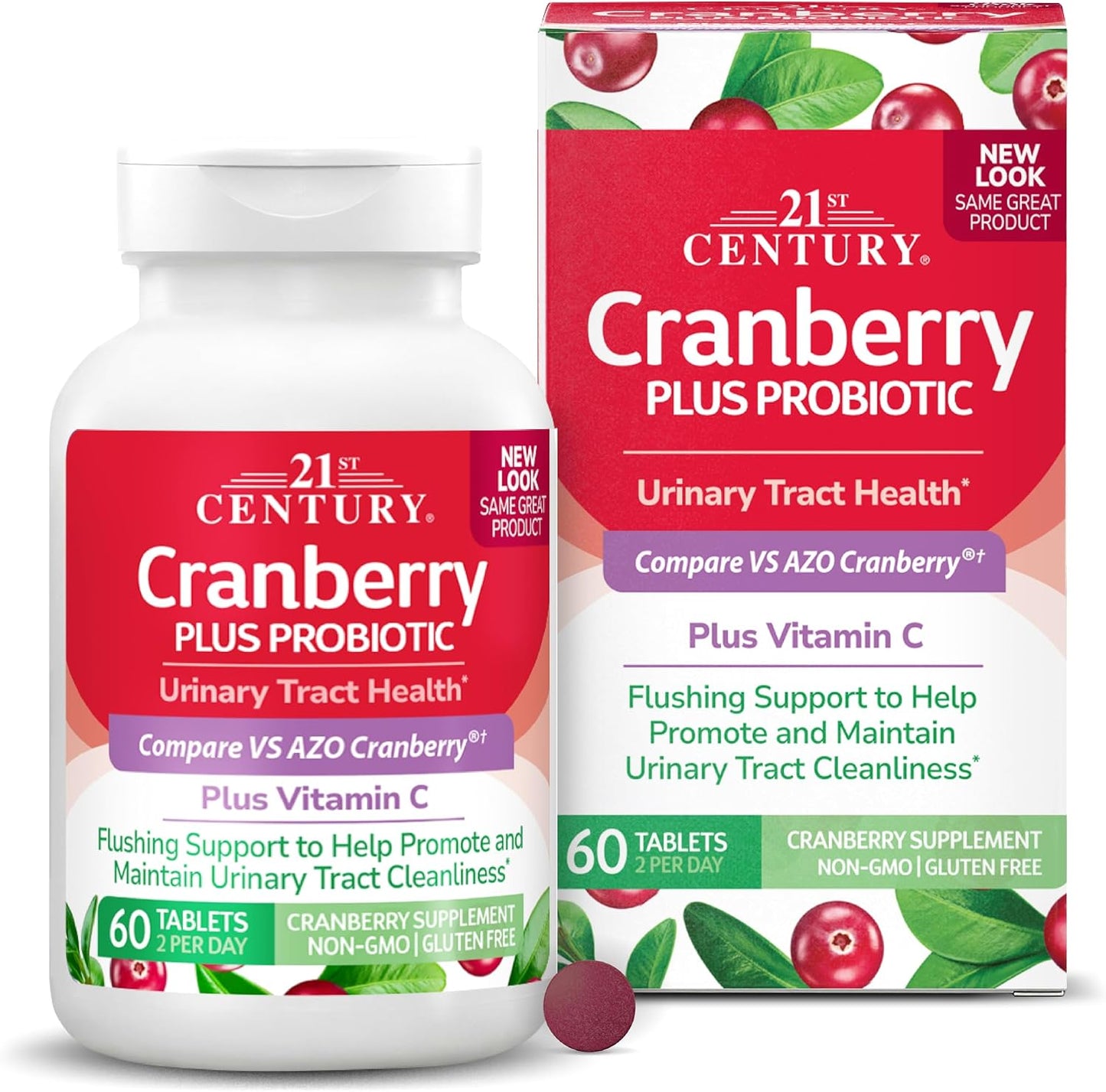 21st Century, Cranberry Plus Probiotic, 60 Tablets