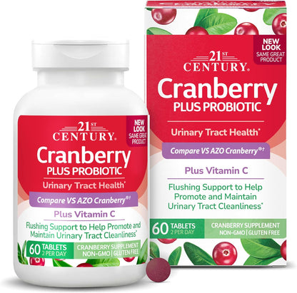 21st Century, Cranberry Plus Probiotic, 60 Tablets