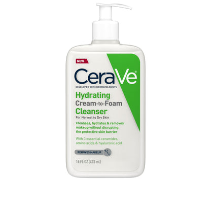 CeraVe Hydrating Cream-to-Foam Cleanser, 16 Oz