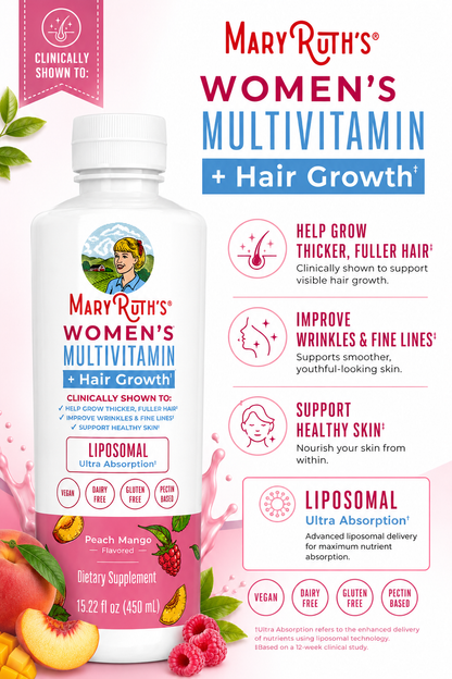 MARYRUTH'S Women's Multivitamin Liposomal, Ultra Absorption, 15.22 Fl Oz