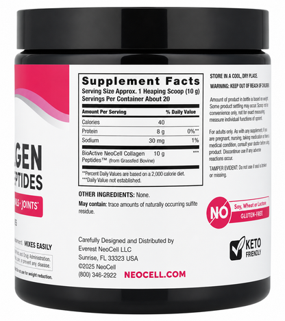 NeoCell, Grassfed Collagen Peptides, Unflavored, 7 oz (200 g)