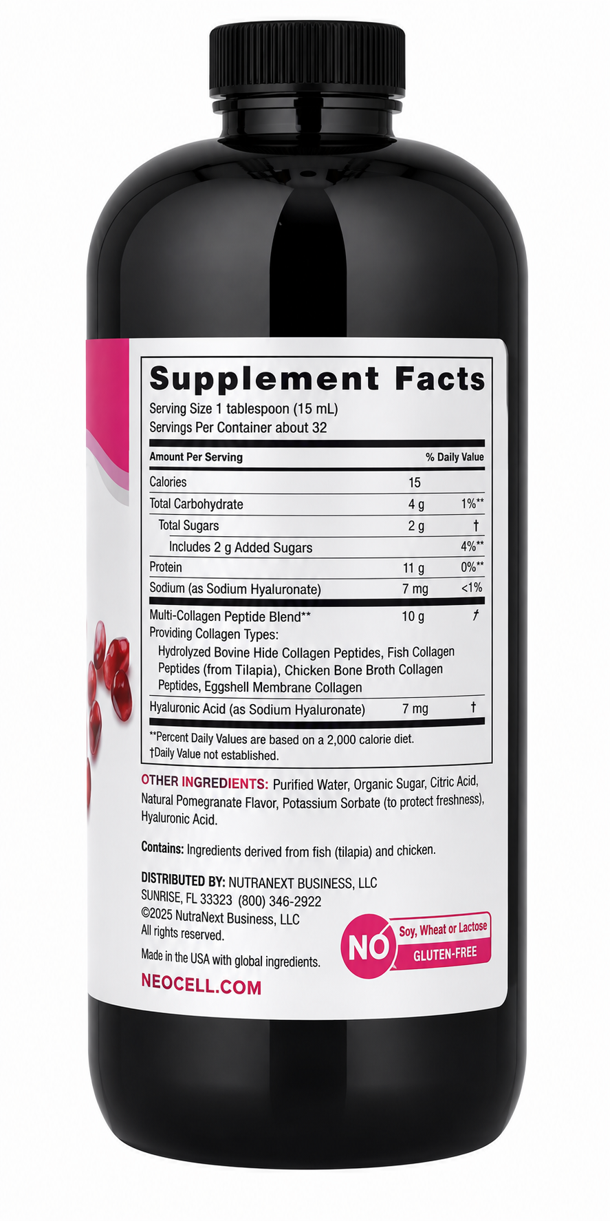 NeoCell, Collagen Liquid, Pomegranate, 16 fl oz (473 ml)