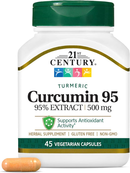 21st Century, Curcumin 95, 500 mg, 45 Vegetarian Capsules