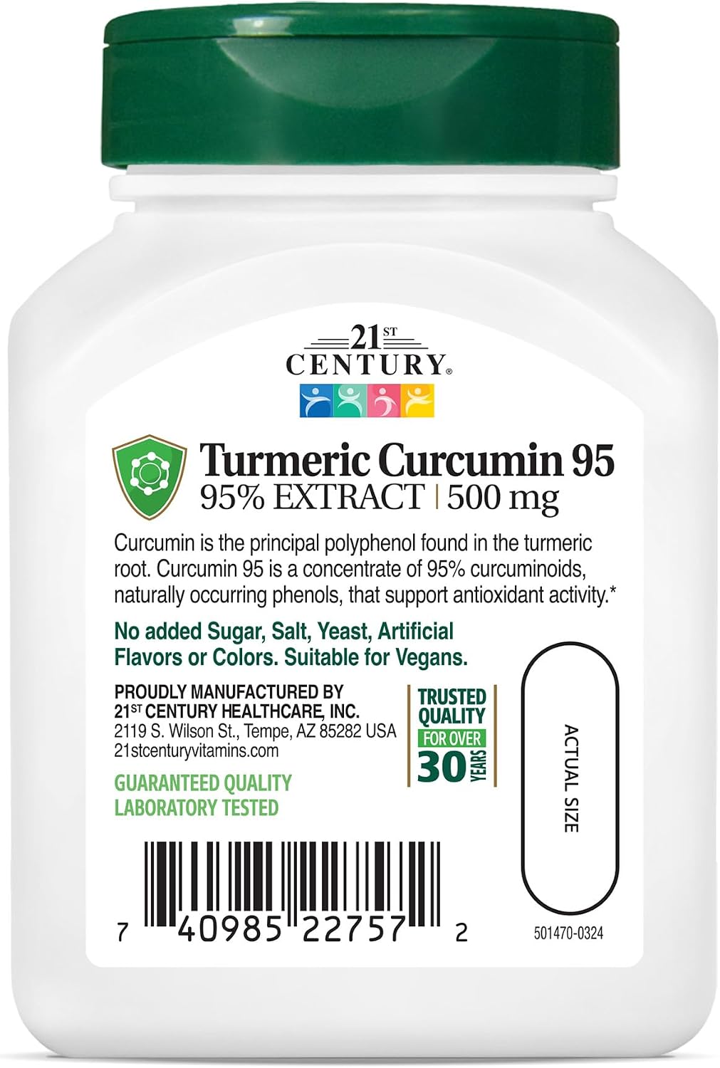 21st Century, Curcumin 95, 500 mg, 45 Vegetarian Capsules