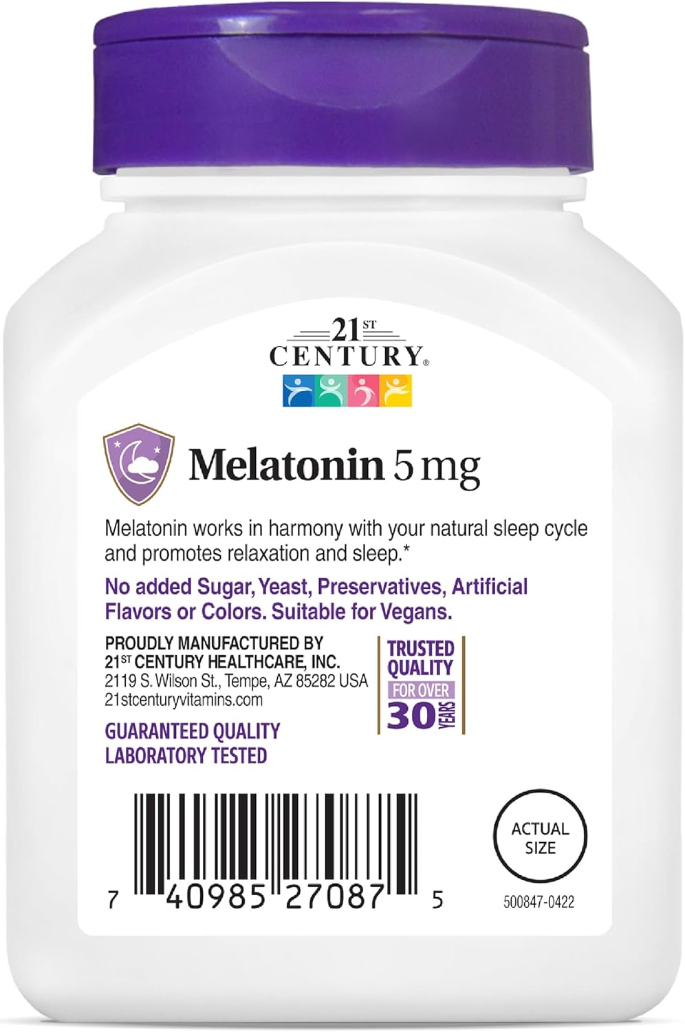 21st Century, Melatonin, 5 mg, 120 Tablets
