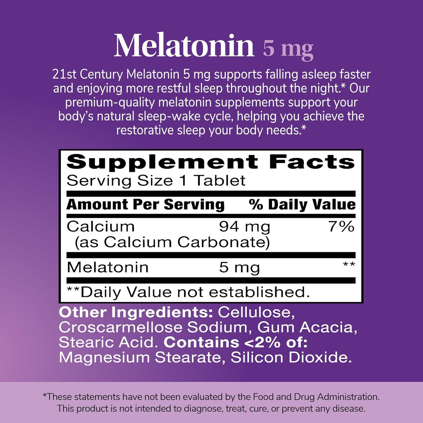 21st Century, Melatonin, 5 mg, 120 Tablets