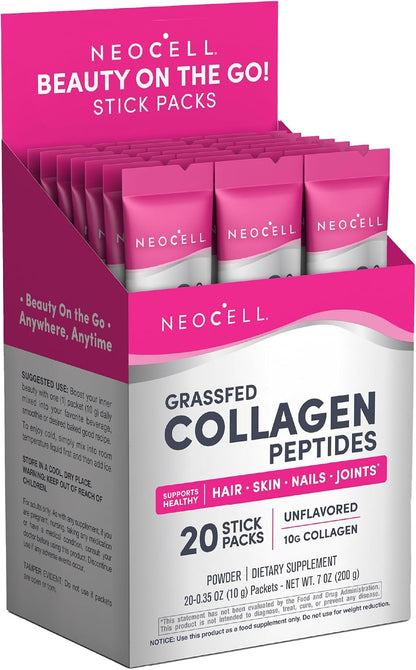 NeoCell Collagen Peptides Powder Packets | 20 Stick Packs