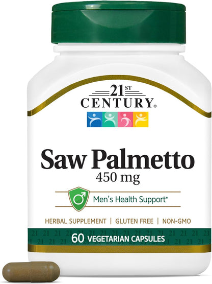 21st Century, Saw Palmetto, 60 Vegetarian Capsules