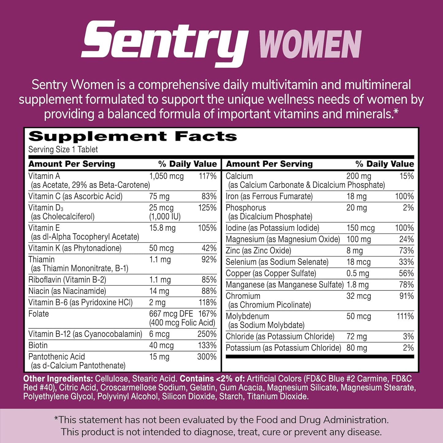 21st Century, Sentry Women, Multivitamin & Multimineral Supplement, 120 Tablets