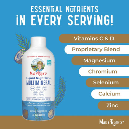 MaryRuth’s Nighttime Multimineral, Coconut, 22 fl. oz., 2 pack