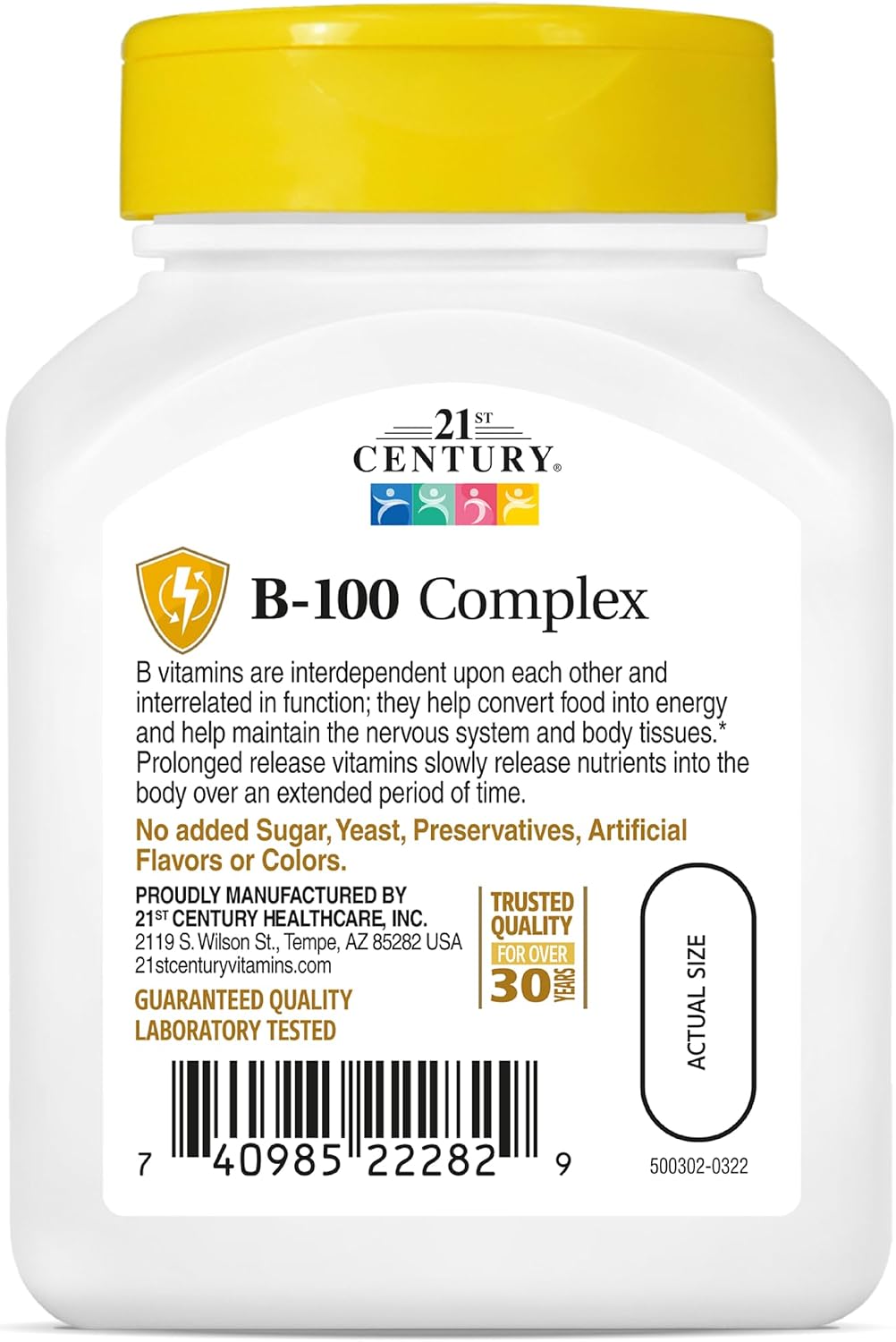21st Century, B-100 Complex, Prolonged Release, 60 Tablets