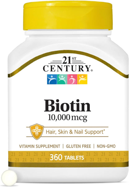 21st Century, Biotin, 10,000 mcg, 120 Tablets