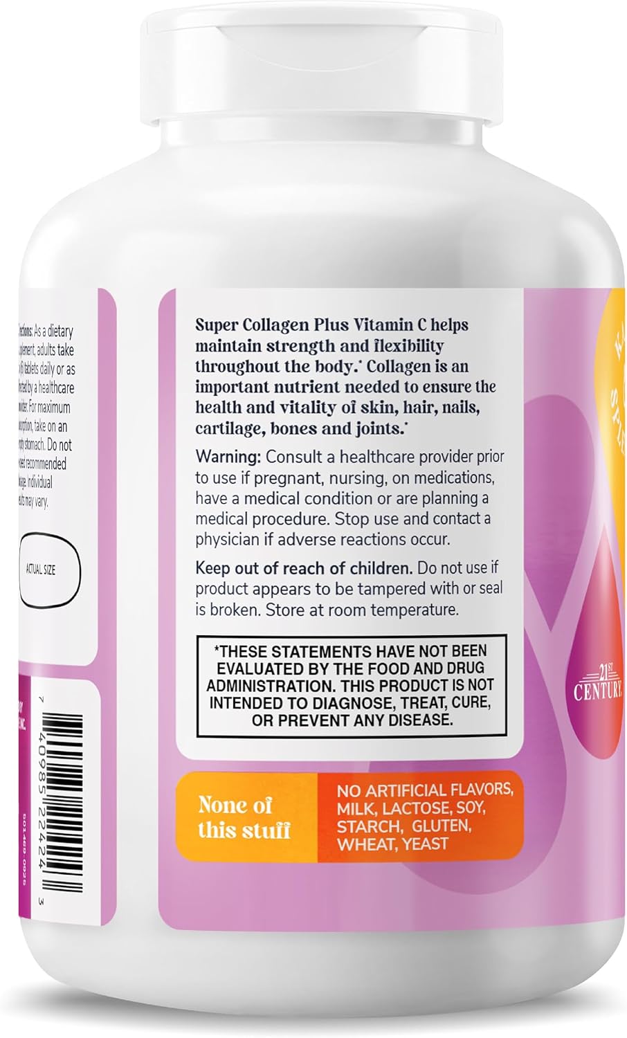 21st Century, Kalos & Splendor™, Super Collagen Plus Vitamin C, 180 Tablets
