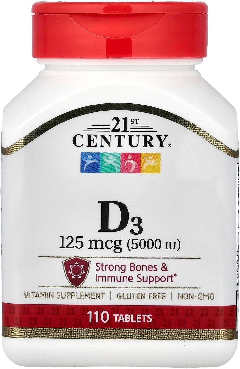 21st Century, Vitamin D3, 125 mcg (5,000 IU), 110 Tablets