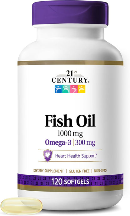 21st Century, Fish Oil, 1,000 mg, 120 Softgels