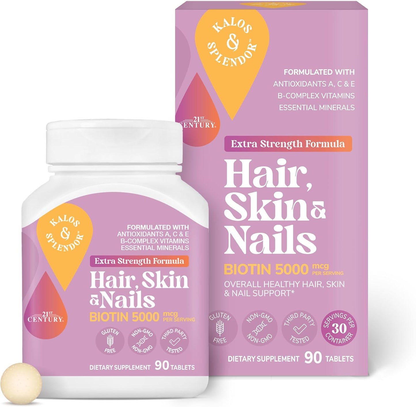 21st Century, Hair, Skin & Nails, 90 Tablets